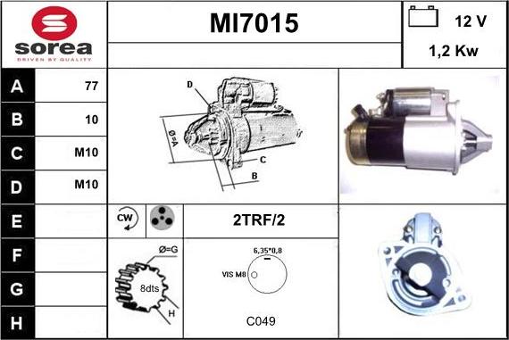 Sera MI7015 - Стартер vvparts.bg