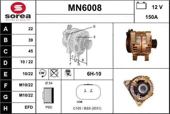 Sera MN6008 - Генератор vvparts.bg