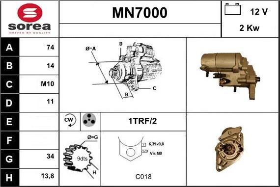 Sera MN7000 - Стартер vvparts.bg