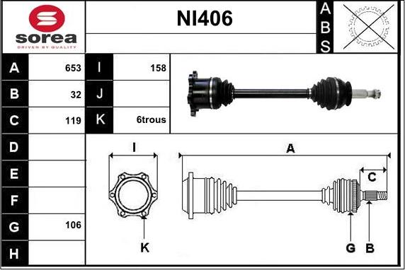Sera NI406 - Полуоска vvparts.bg