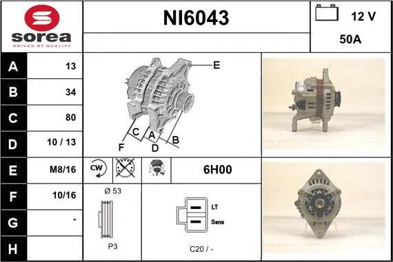 Sera NI6043 - Генератор vvparts.bg