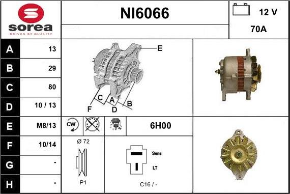 Sera NI6066 - Генератор vvparts.bg