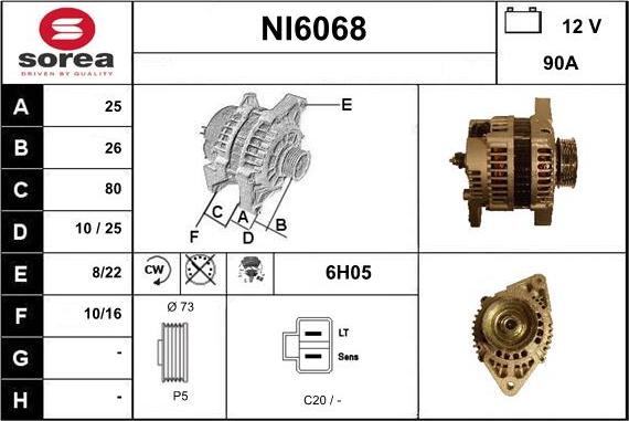 Sera NI6068 - Генератор vvparts.bg