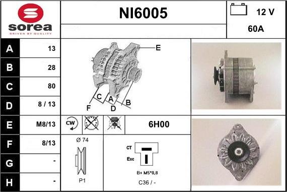 Sera NI6005 - Генератор vvparts.bg