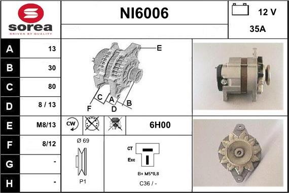 Sera NI6006 - Генератор vvparts.bg