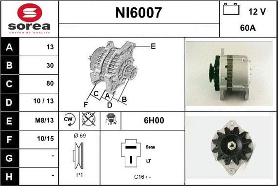 Sera NI6007 - Генератор vvparts.bg