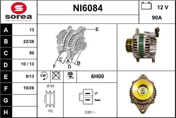 Sera NI6084 - Генератор vvparts.bg