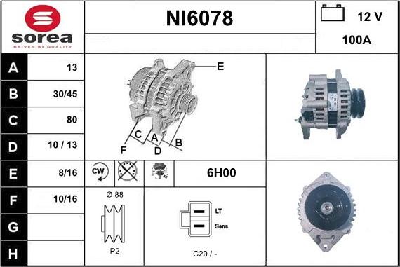 Sera NI6078 - Генератор vvparts.bg