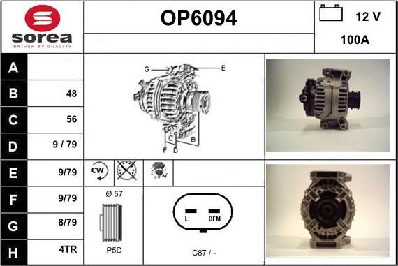 Sera OP6094 - Генератор vvparts.bg