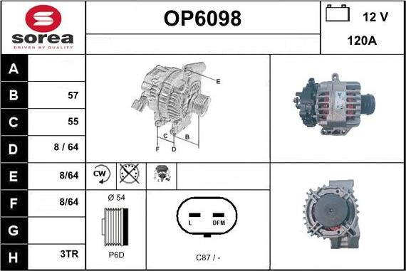 Sera OP6098 - Генератор vvparts.bg