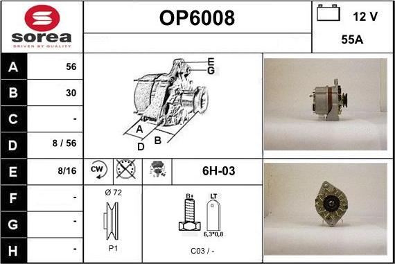 Sera OP6008 - Генератор vvparts.bg