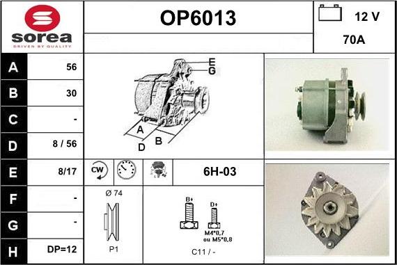 Sera OP6013 - Генератор vvparts.bg