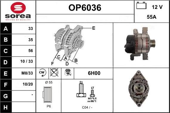 Sera OP6036 - Генератор vvparts.bg