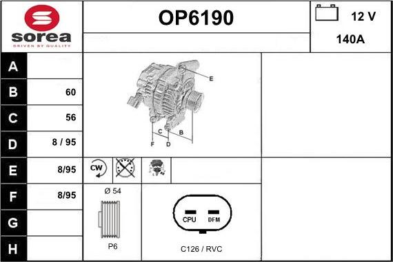 Sera OP6190 - Генератор vvparts.bg