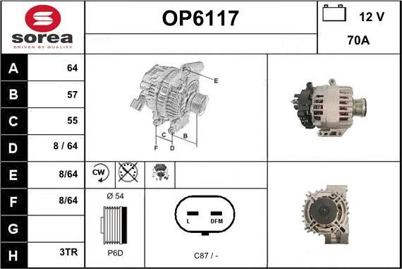 Sera OP6117 - Генератор vvparts.bg