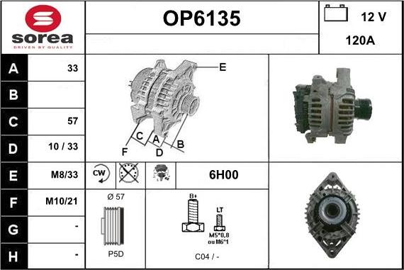 Sera OP6135 - Генератор vvparts.bg