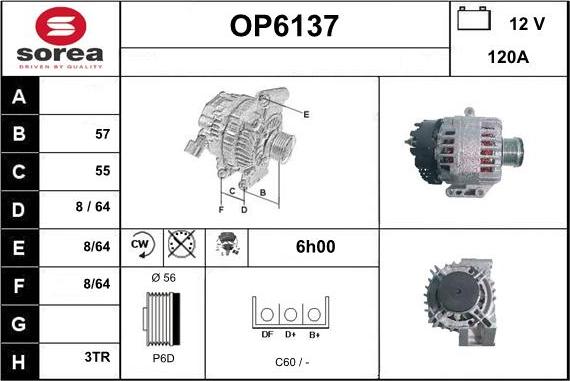 Sera OP6137 - Генератор vvparts.bg