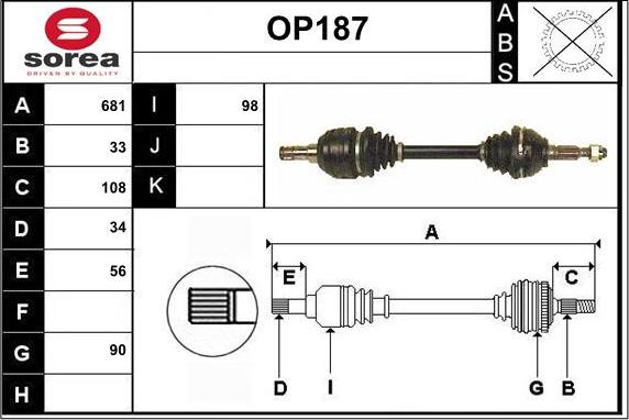 Sera OP187 - Полуоска vvparts.bg