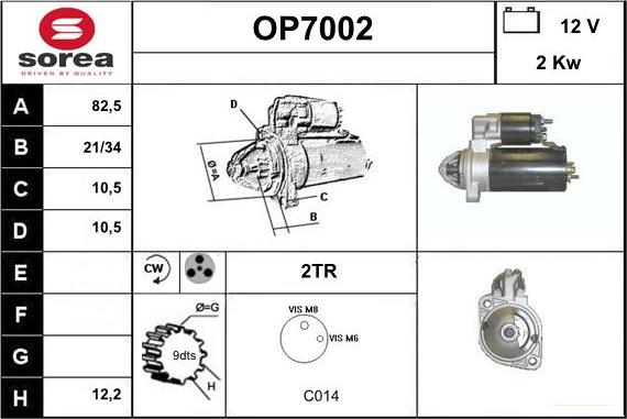 Sera OP7002 - Стартер vvparts.bg