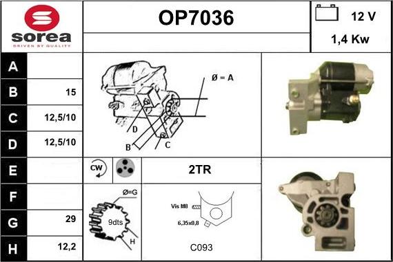 Sera OP7036 - Стартер vvparts.bg