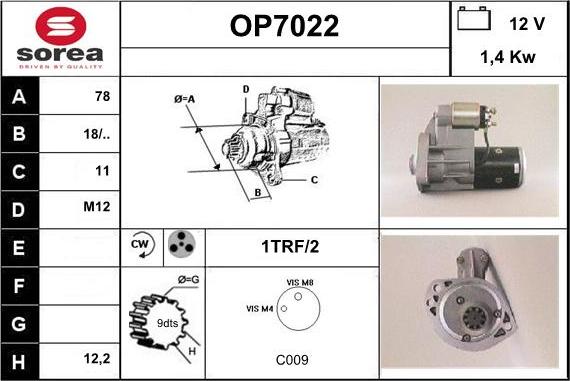 Sera OP7022 - Стартер vvparts.bg