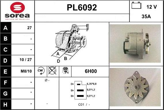 Sera PL6092 - Генератор vvparts.bg