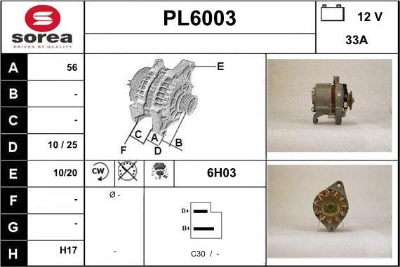 Sera PL6003 - Генератор vvparts.bg