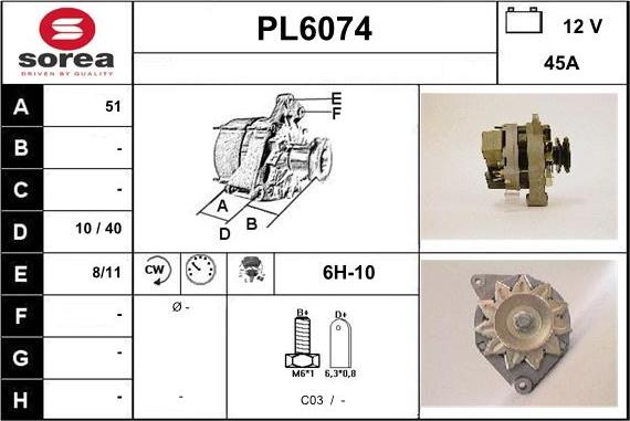 Sera PL6074 - Генератор vvparts.bg