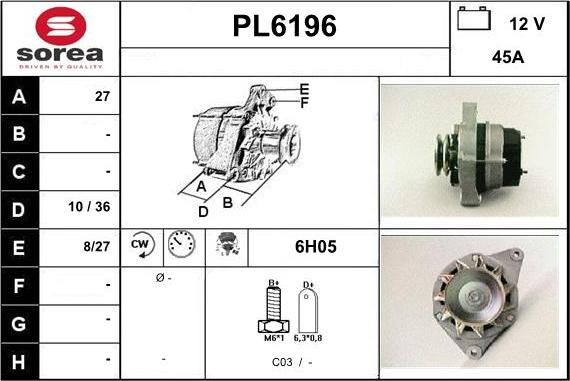 Sera PL6196 - Генератор vvparts.bg