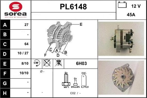 Sera PL6148 - Генератор vvparts.bg