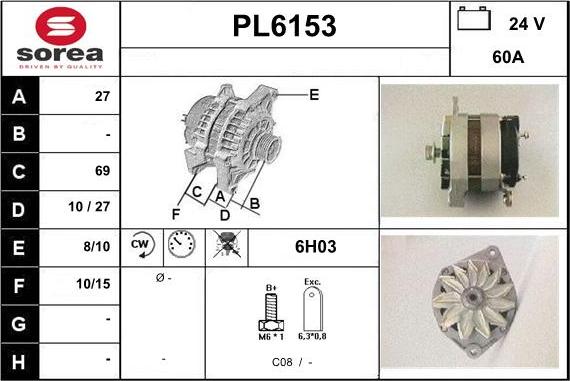 Sera PL6153 - Генератор vvparts.bg