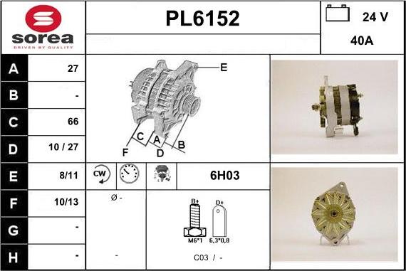 Sera PL6152 - Генератор vvparts.bg