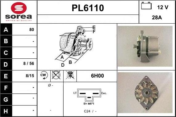 Sera PL6110 - Генератор vvparts.bg