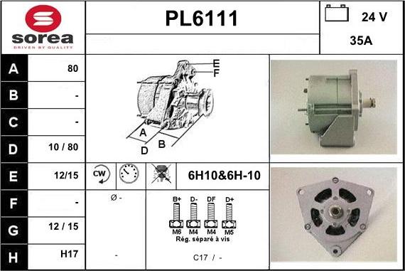 Sera PL6111 - Генератор vvparts.bg