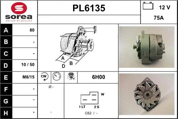 Sera PL6135 - Генератор vvparts.bg