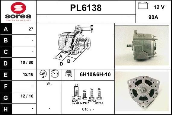 Sera PL6138 - Генератор vvparts.bg