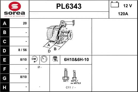 Sera PL6343 - Генератор vvparts.bg