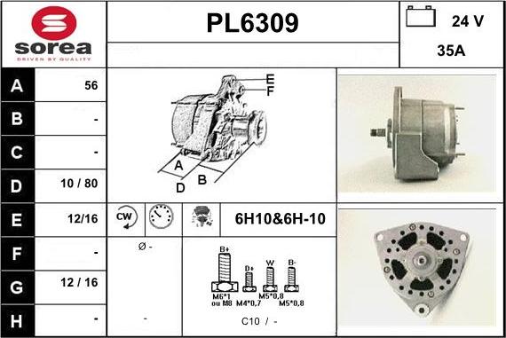 Sera PL6309 - Генератор vvparts.bg