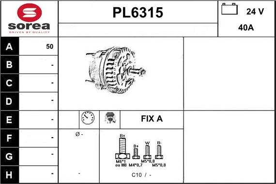 Sera PL6315 - Генератор vvparts.bg