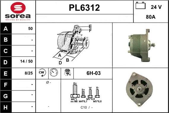 Sera PL6312 - Генератор vvparts.bg