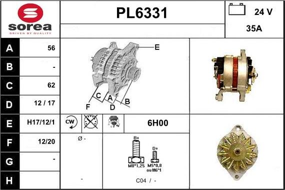 Sera PL6331 - Генератор vvparts.bg