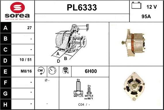 Sera PL6333 - Генератор vvparts.bg