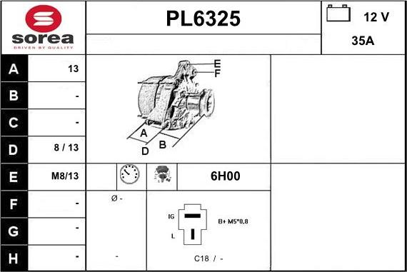 Sera PL6325 - Генератор vvparts.bg