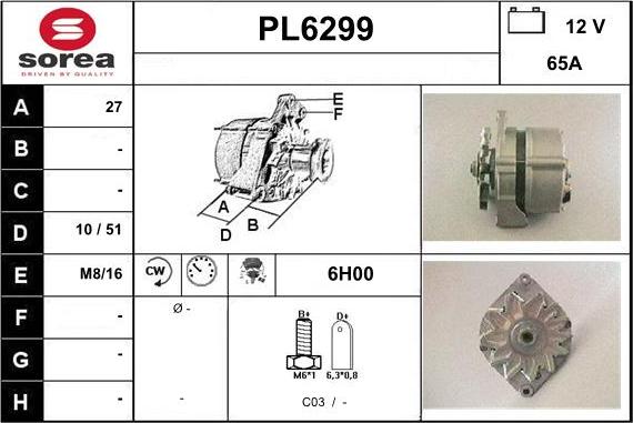 Sera PL6299 - Генератор vvparts.bg