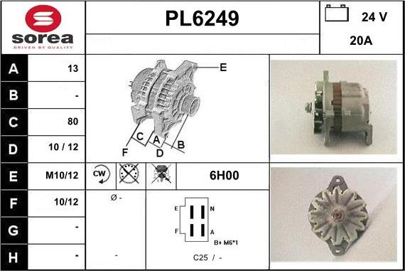 Sera PL6249 - Генератор vvparts.bg