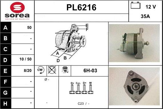 Sera PL6216 - Генератор vvparts.bg