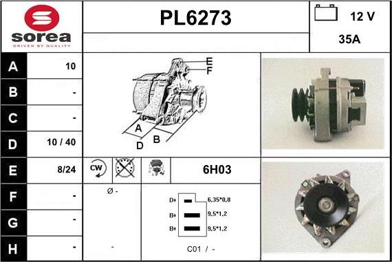 Sera PL6273 - Генератор vvparts.bg