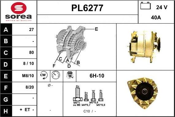 Sera PL6277 - Генератор vvparts.bg