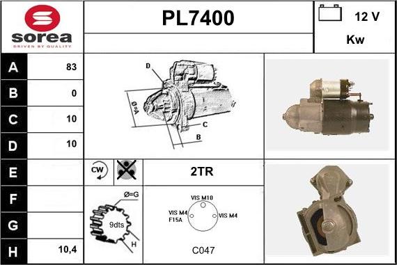 Sera PL7400 - Стартер vvparts.bg