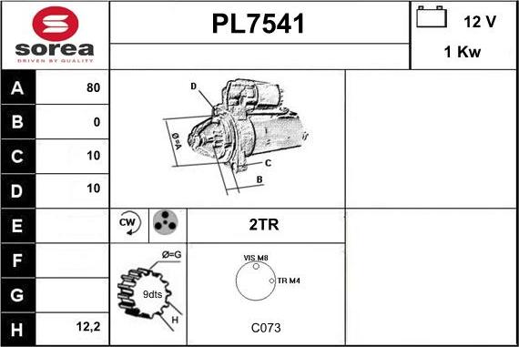 Sera PL7541 - Стартер vvparts.bg